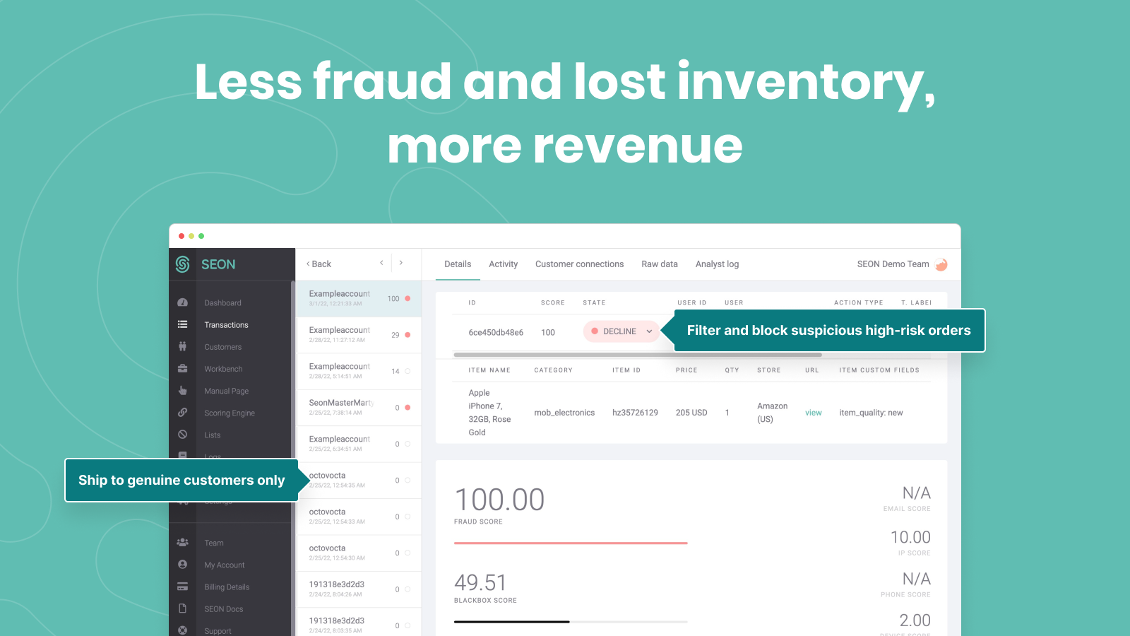 Less fraud and lost inventory, more revenue for your store!
