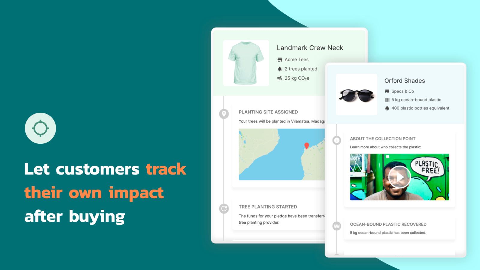 Let customers track their own impact after buying