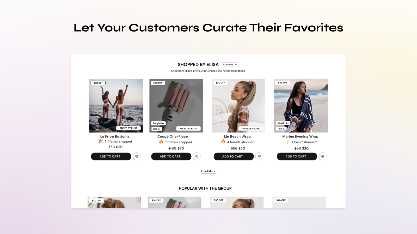 Let your customers curate their favorites