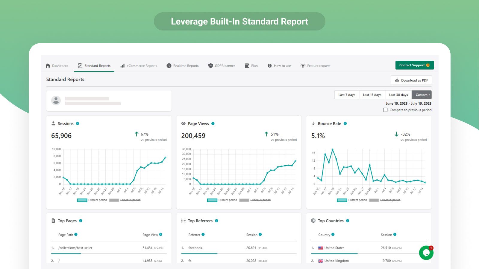 Leverage Built-In Standard Report