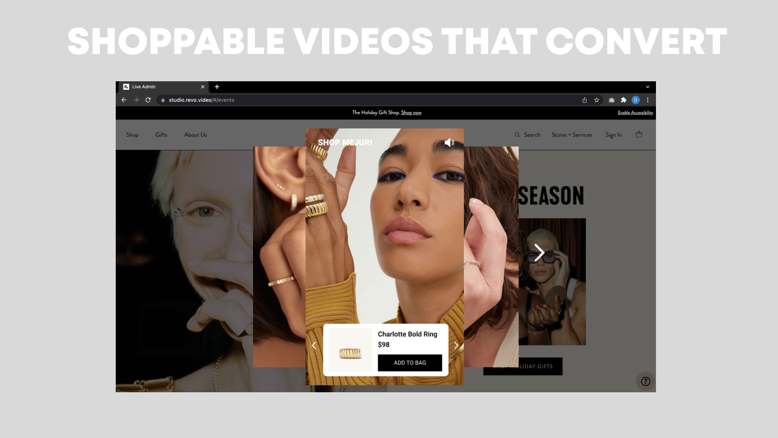 leverage your existing videos and make them shoppable 