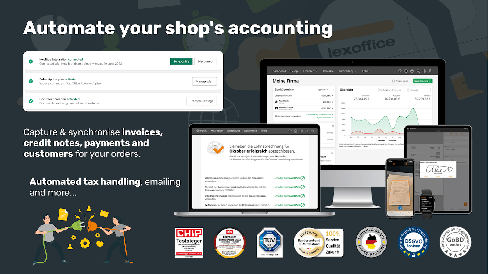 lexoffice integration shopify automated accounting
