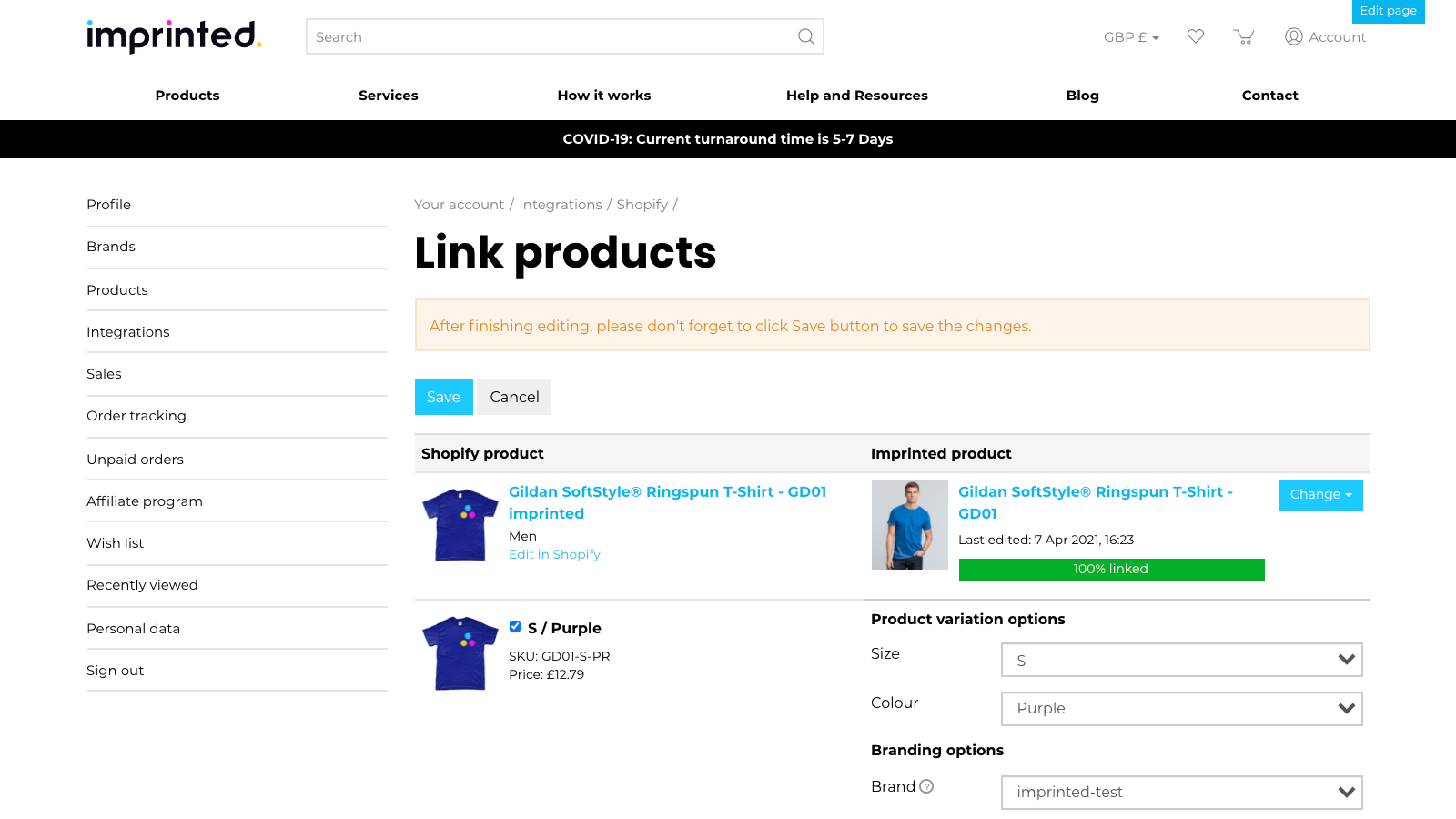 Link product