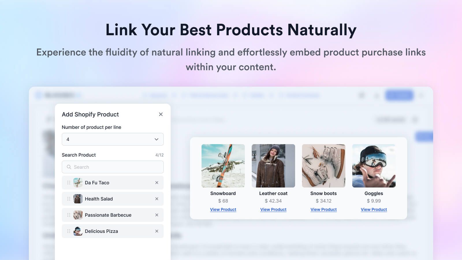 link your best products naturally