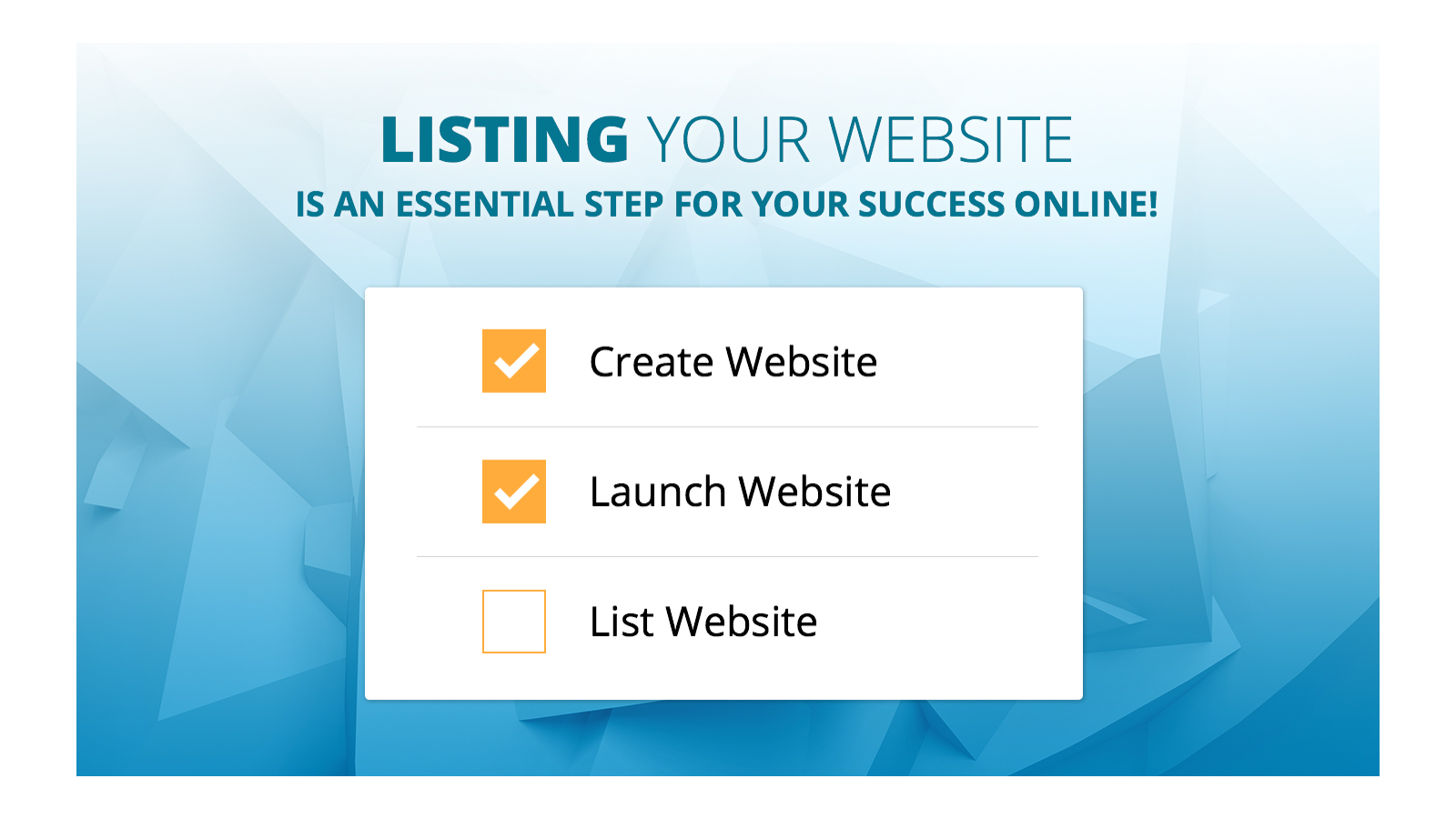 Listing your site is an essential step for your success online