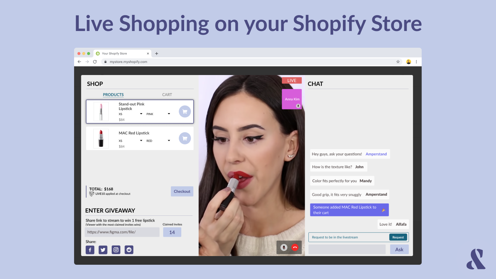 Live shopping on your Shopify store