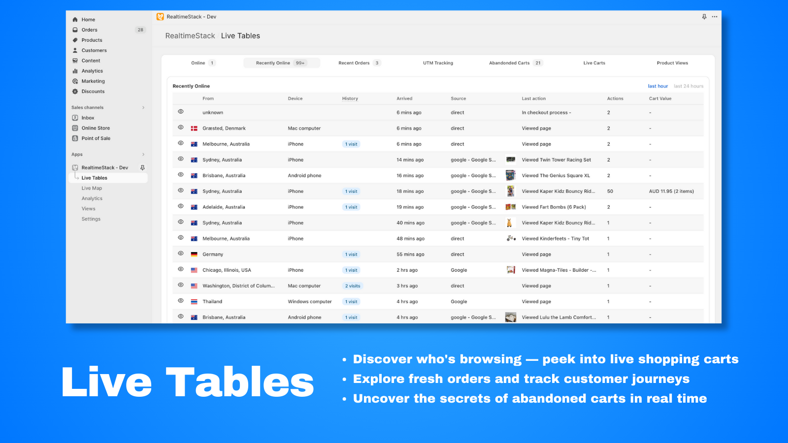 Live Tables