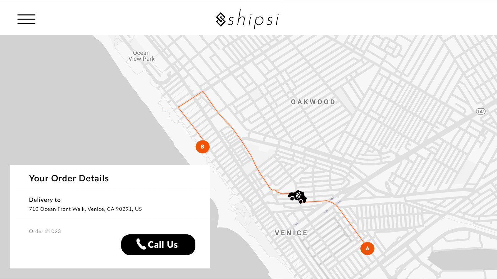 Live-tracking to keep tabs on your delivery at all times