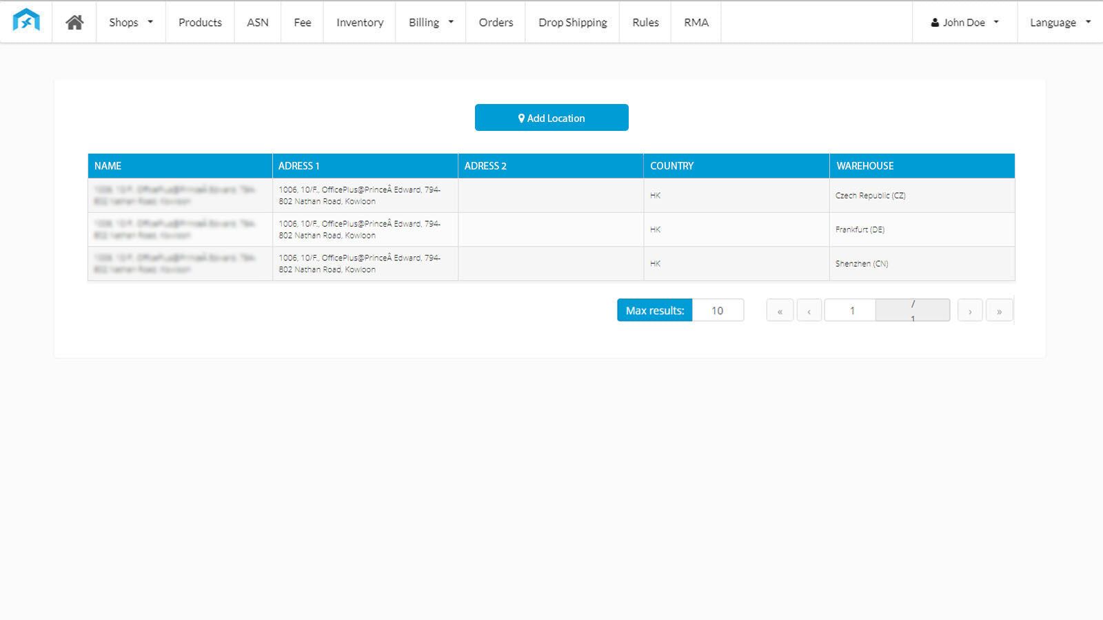 Location management