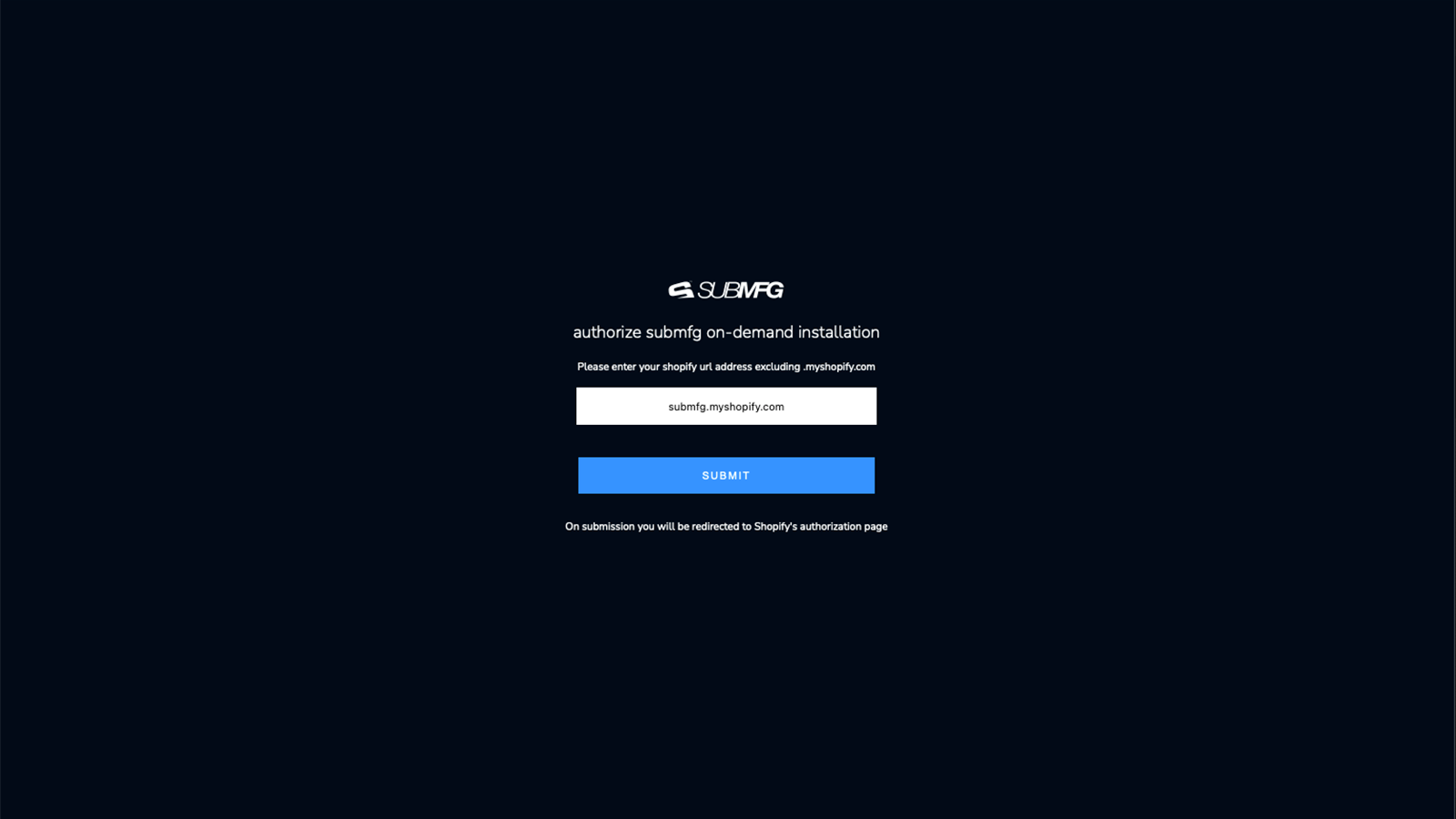 Login to app with MyShopify URL if not already logged in