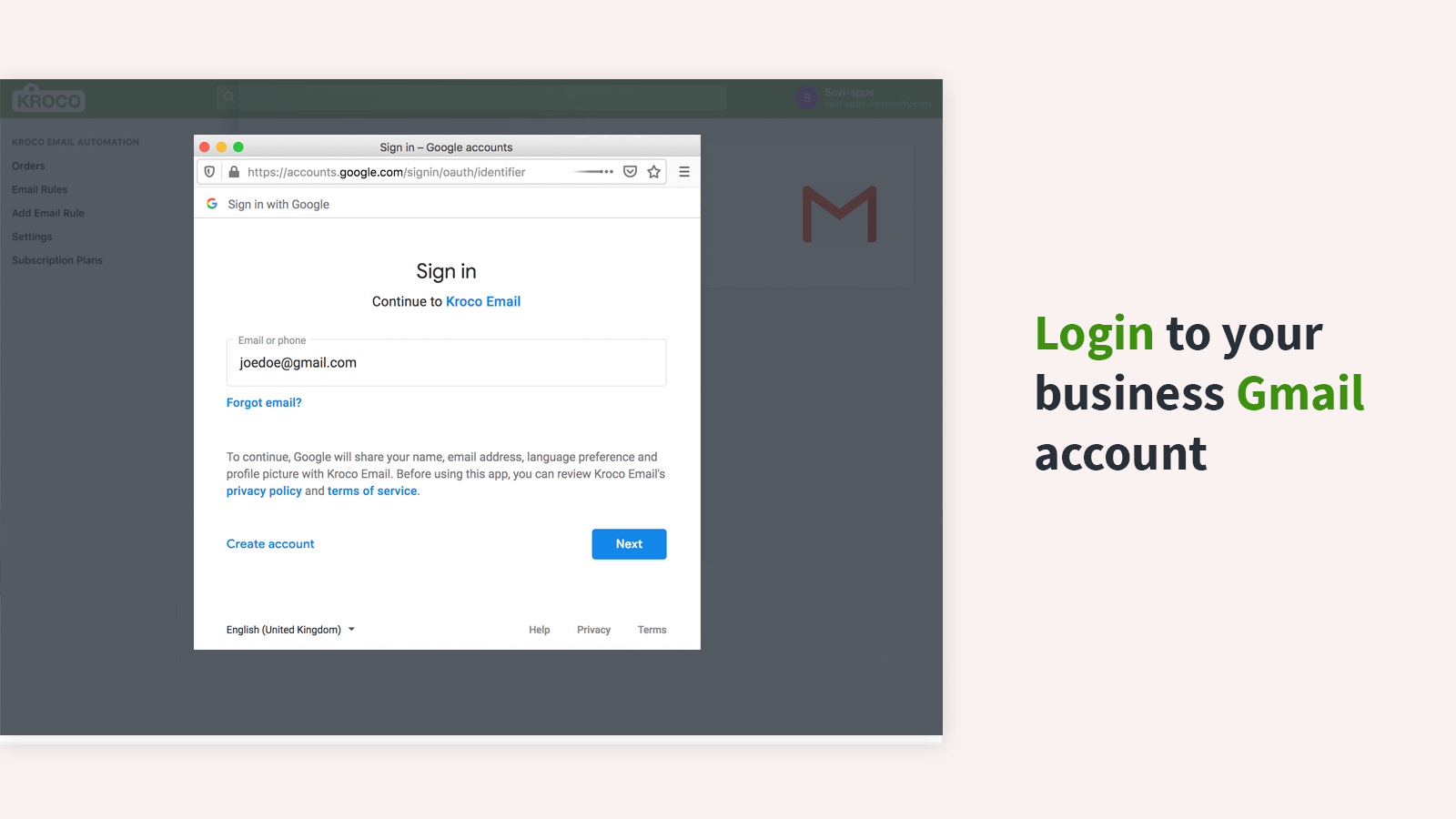 Login to your business email account