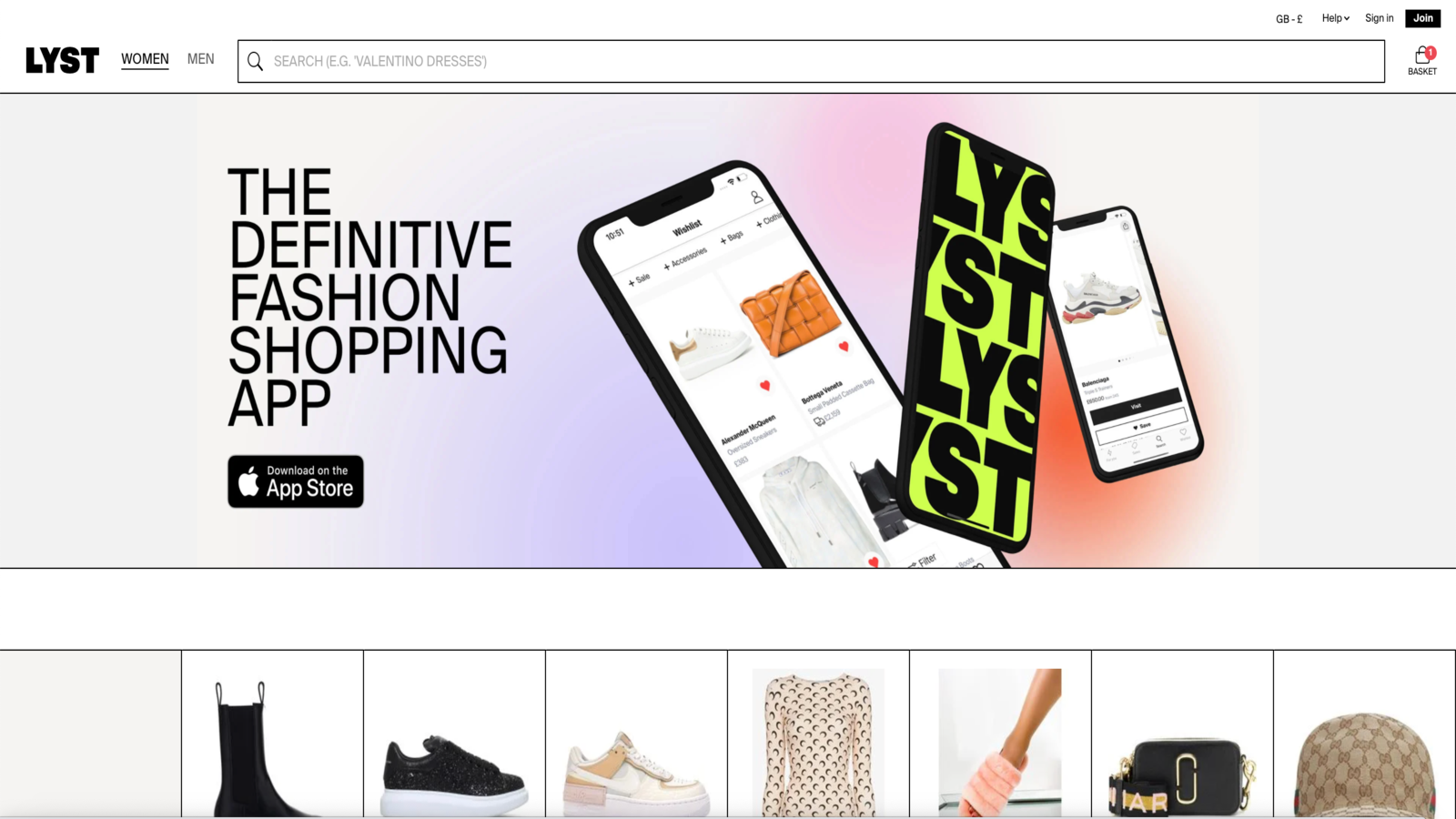 Lyst Home Page