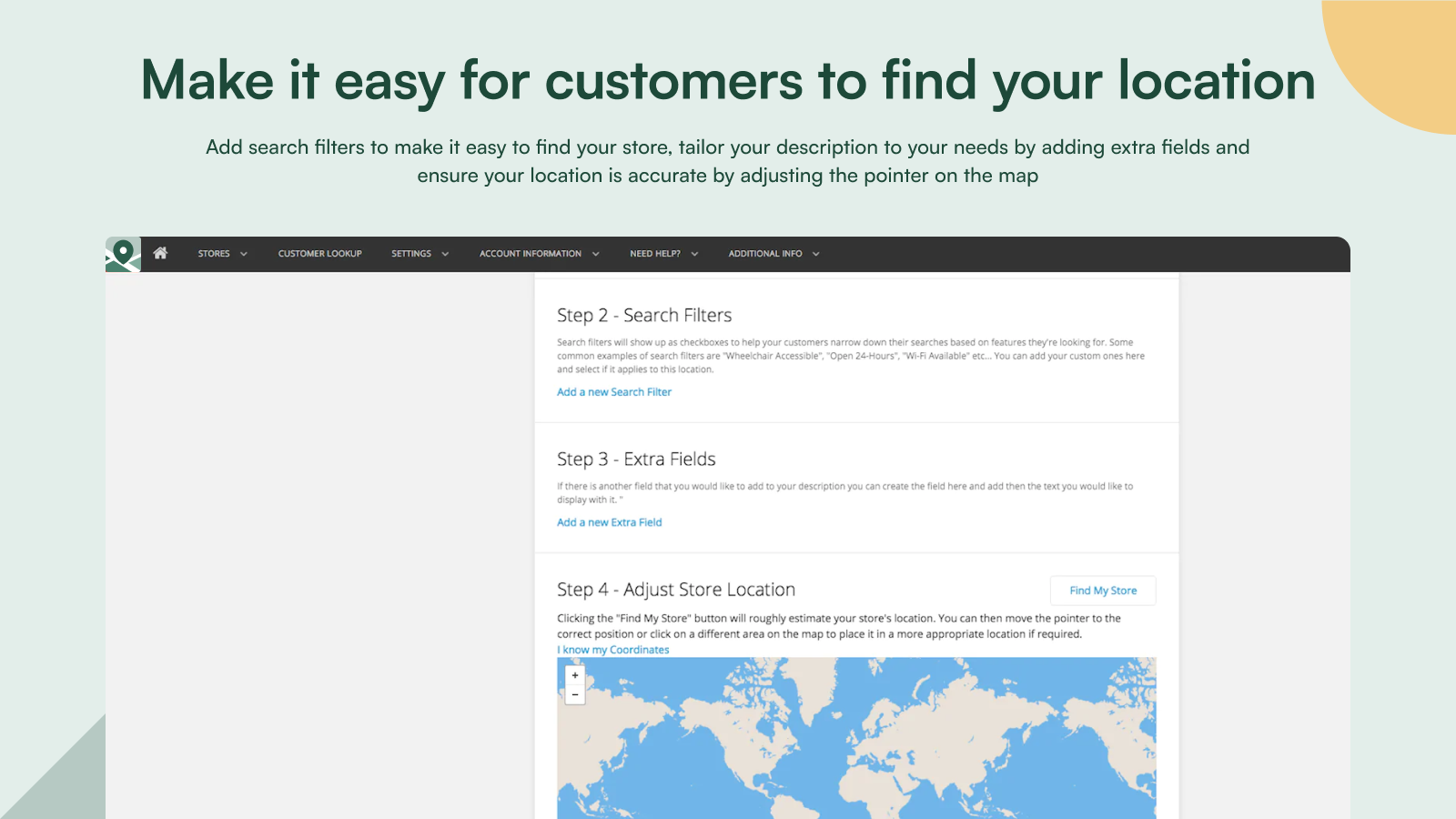 Make it easy for your customers to find your location