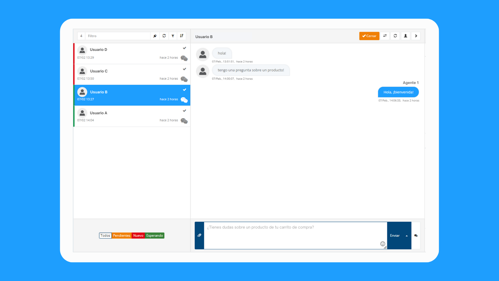 Manage all conversations in one single inbox