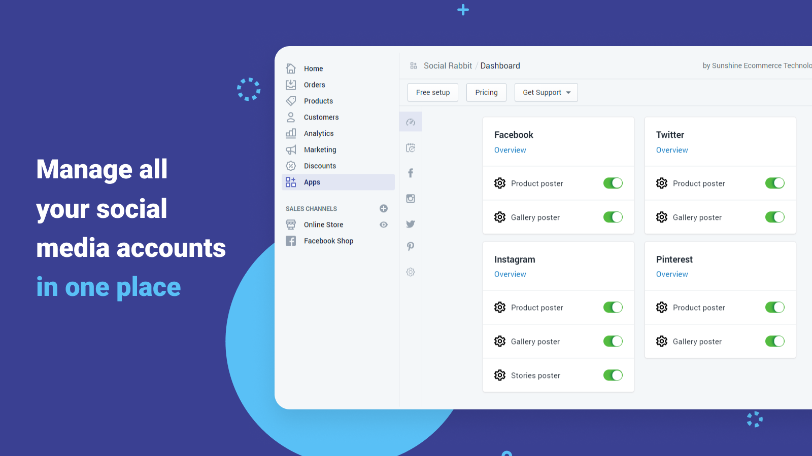 Manage all your social media accounts in one place