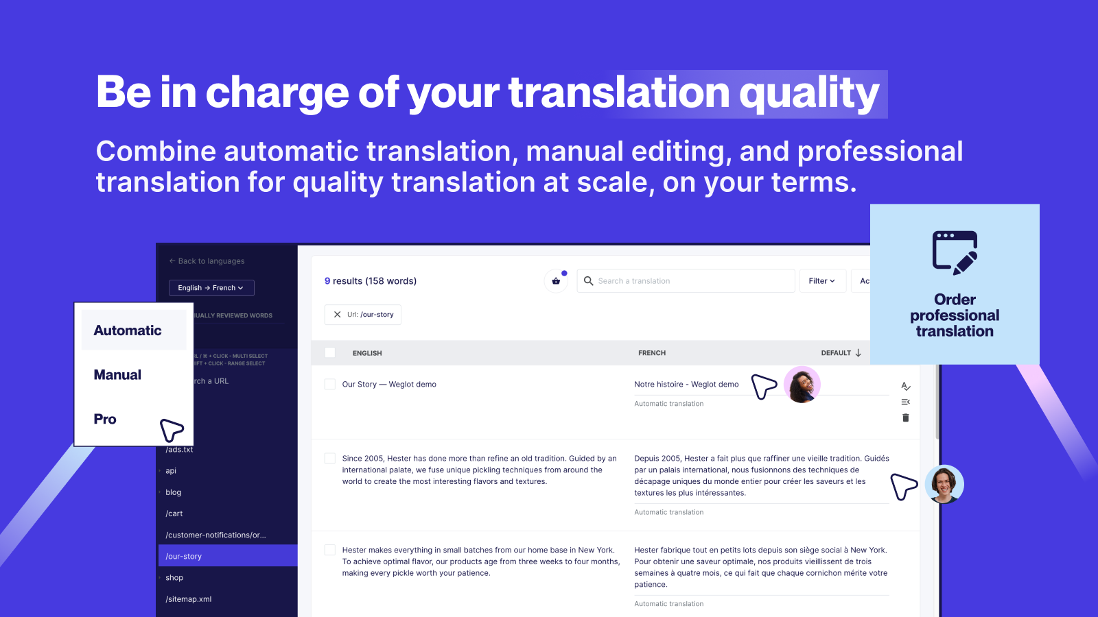 Manage all your translations in one place