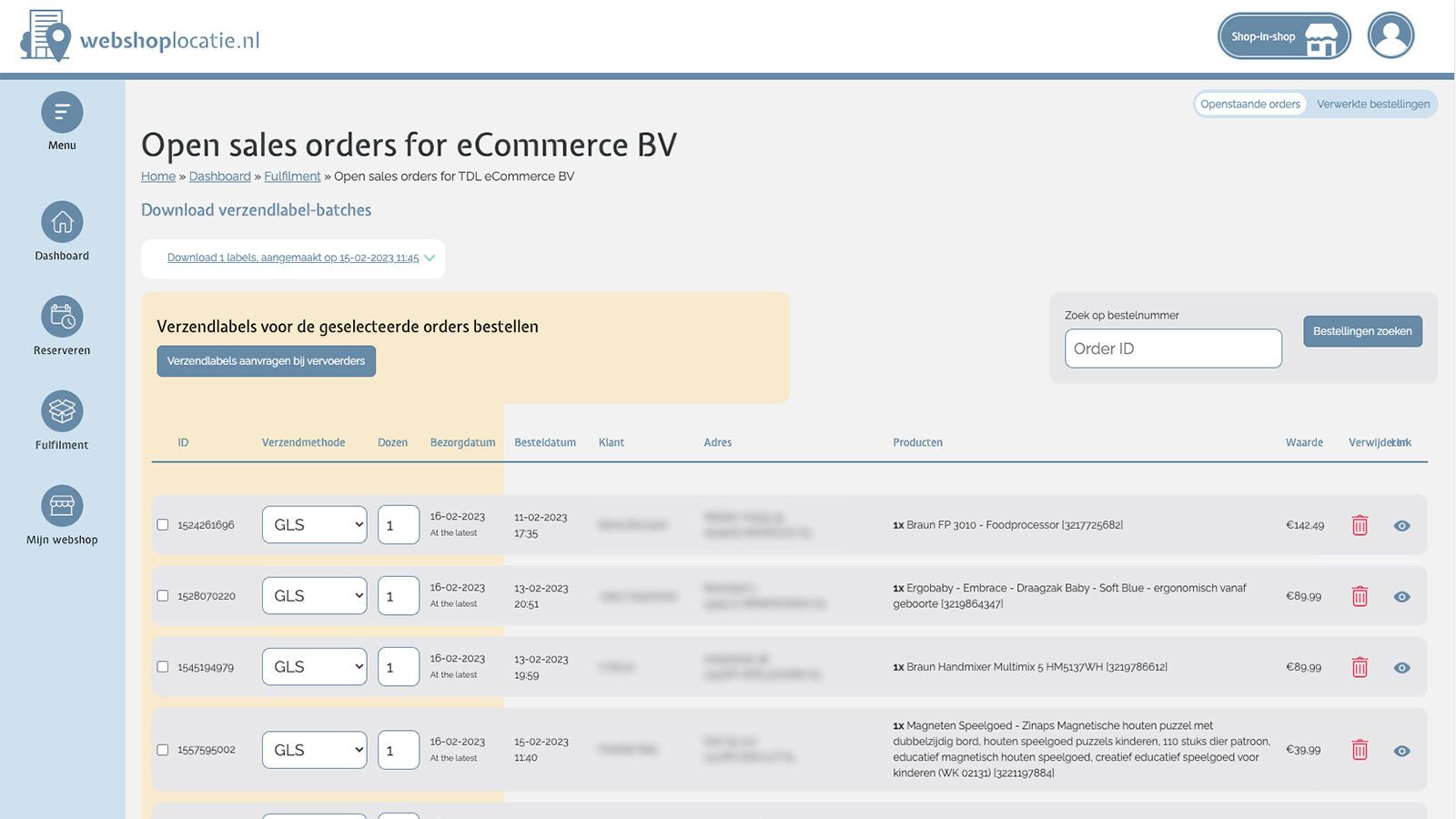 Manage orders from all your sales platforms in one dashboard