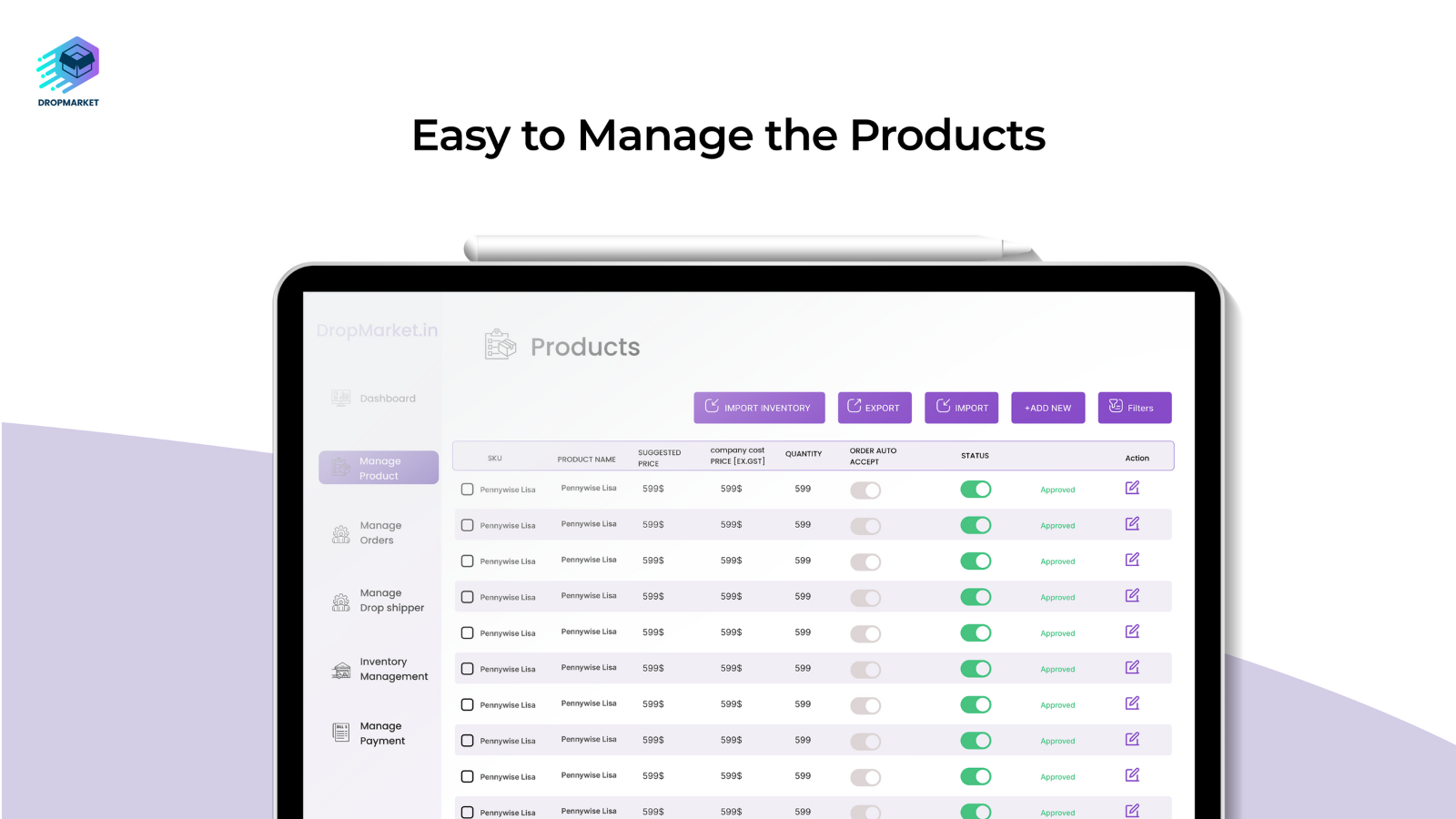 Manage Products