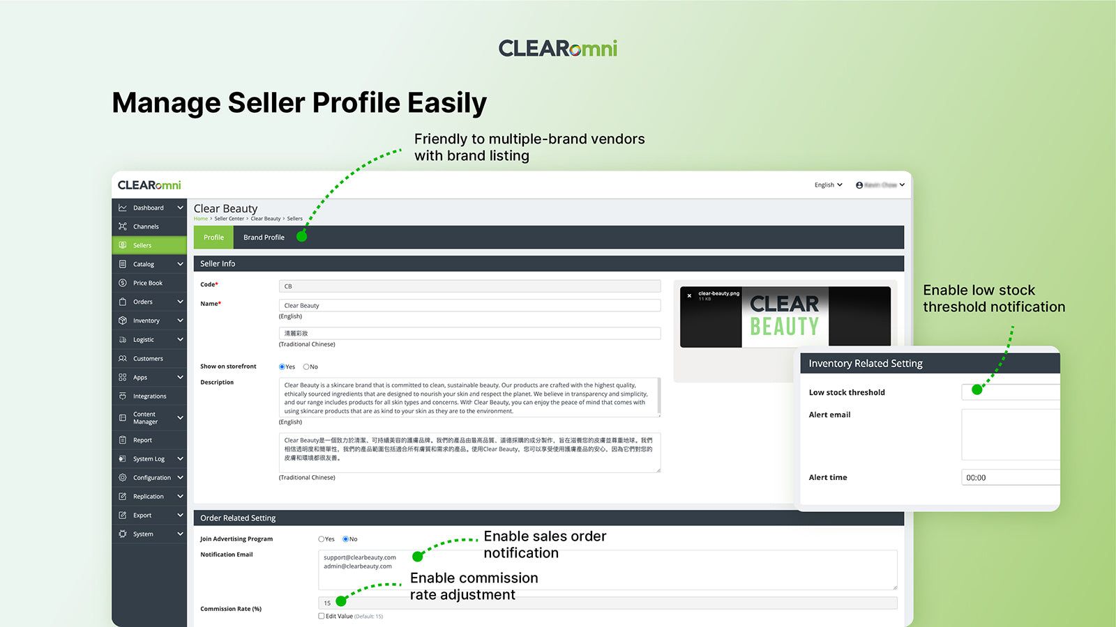 Manage Seller Profile Easily 
