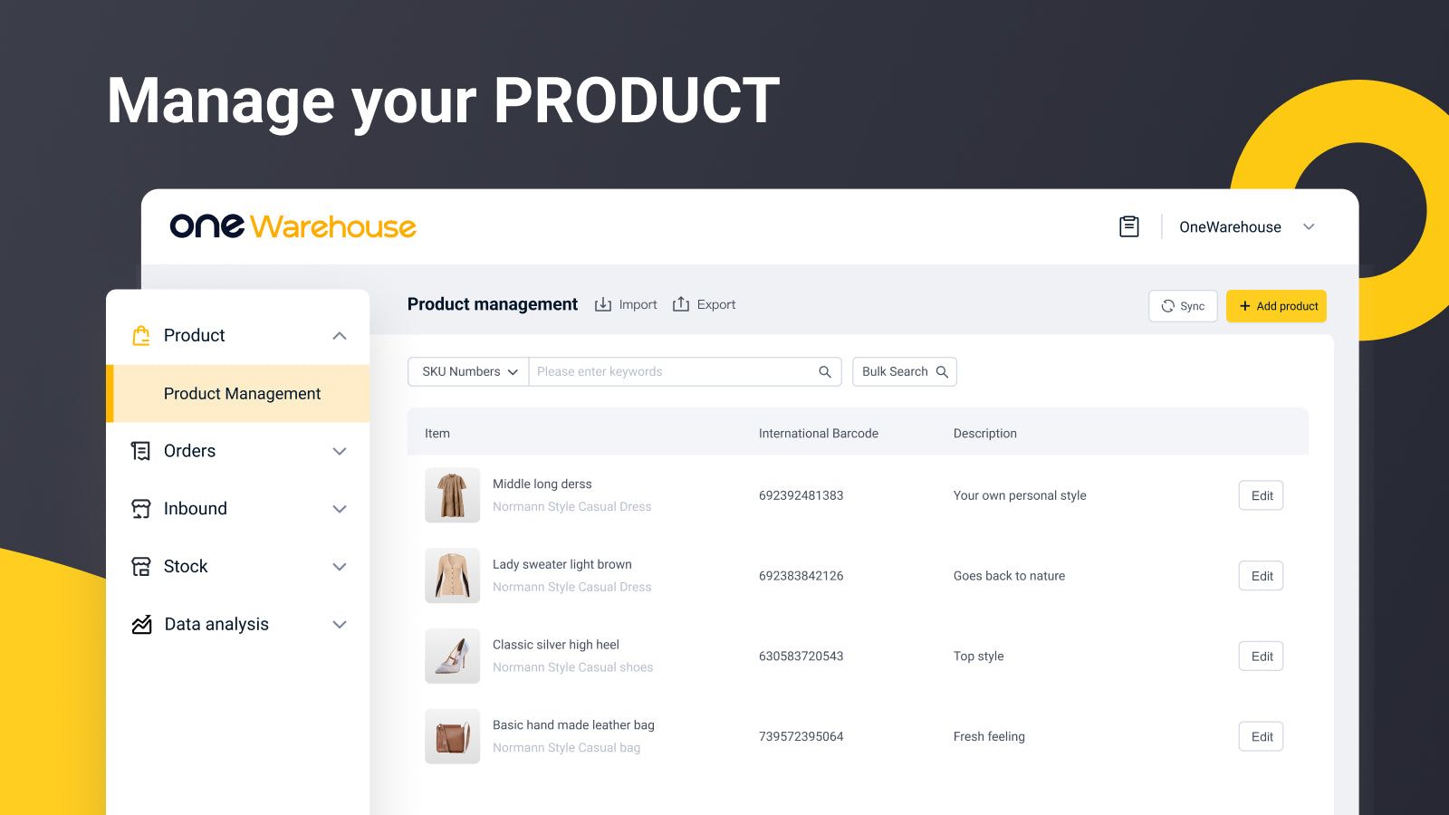 manage your product