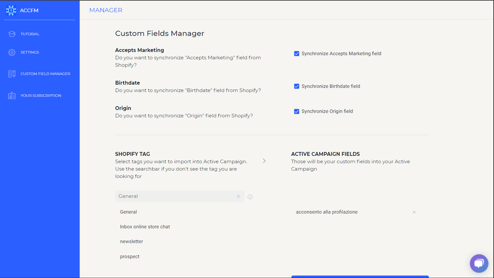 Manager Page