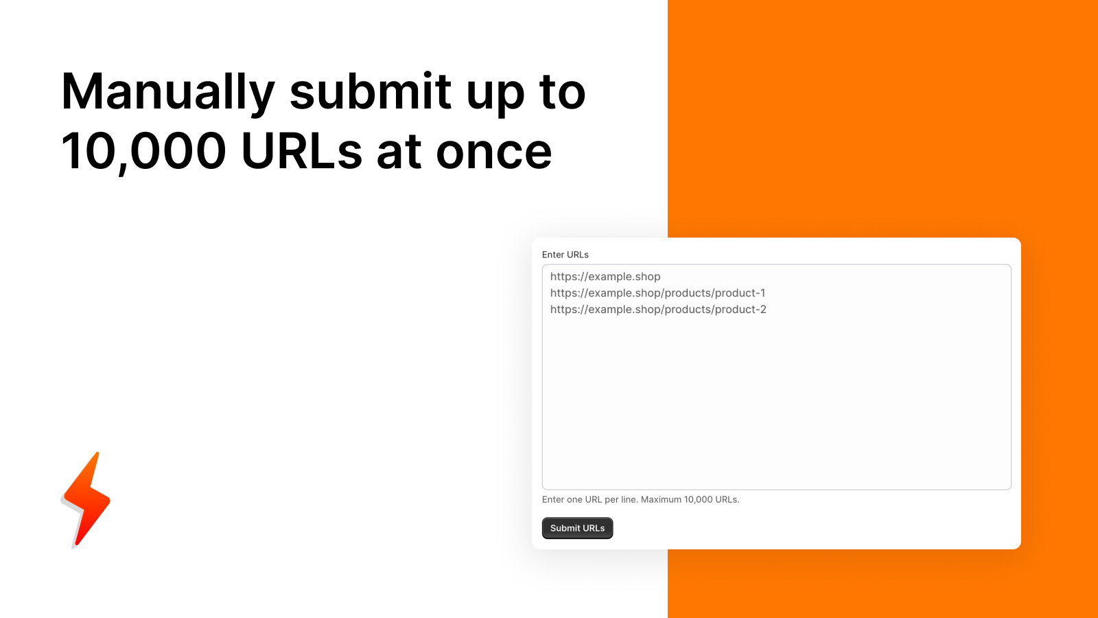Manually submit up to 10,000 URLs - InstaIndex