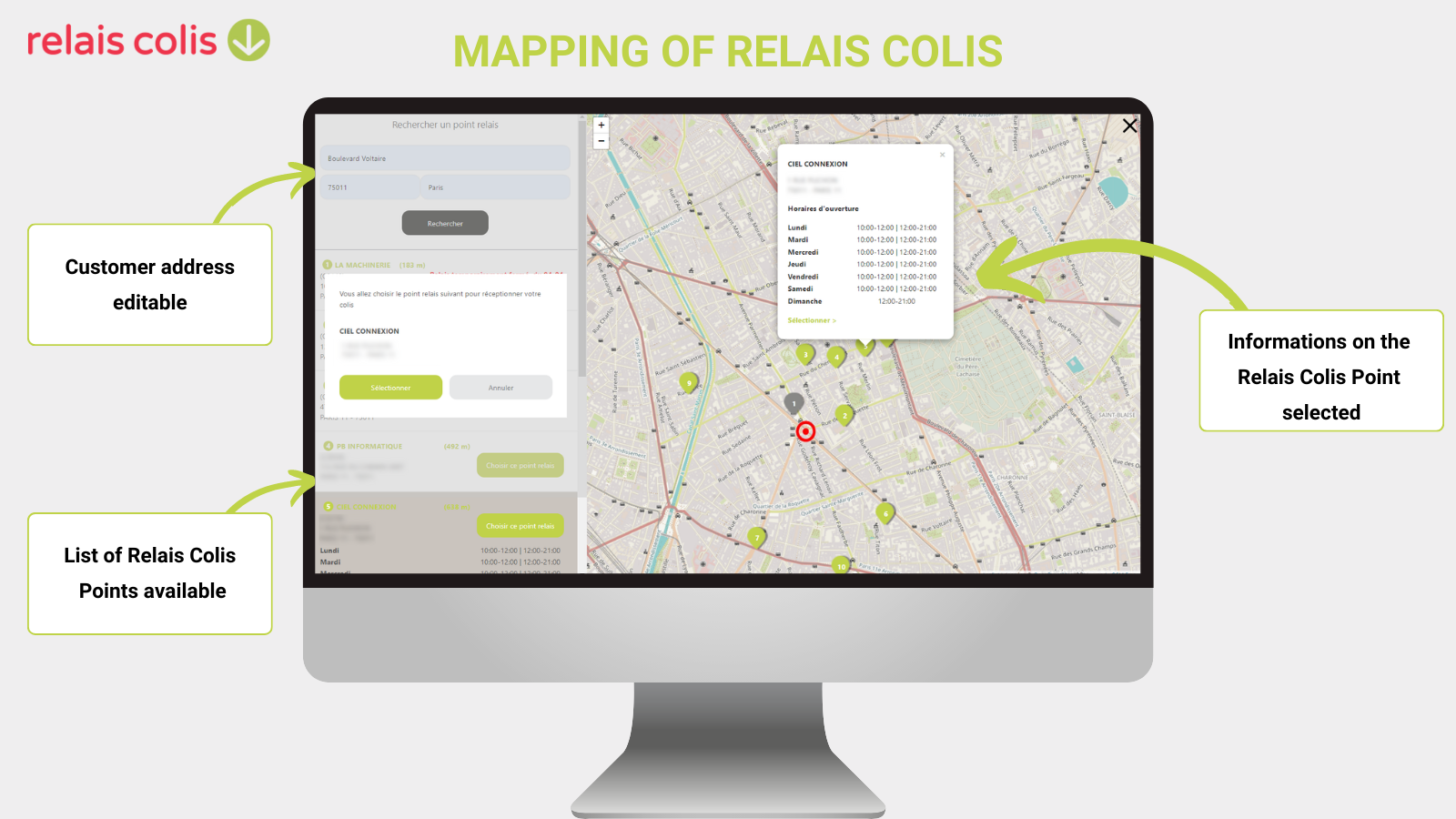 Mapping of Relais Colis