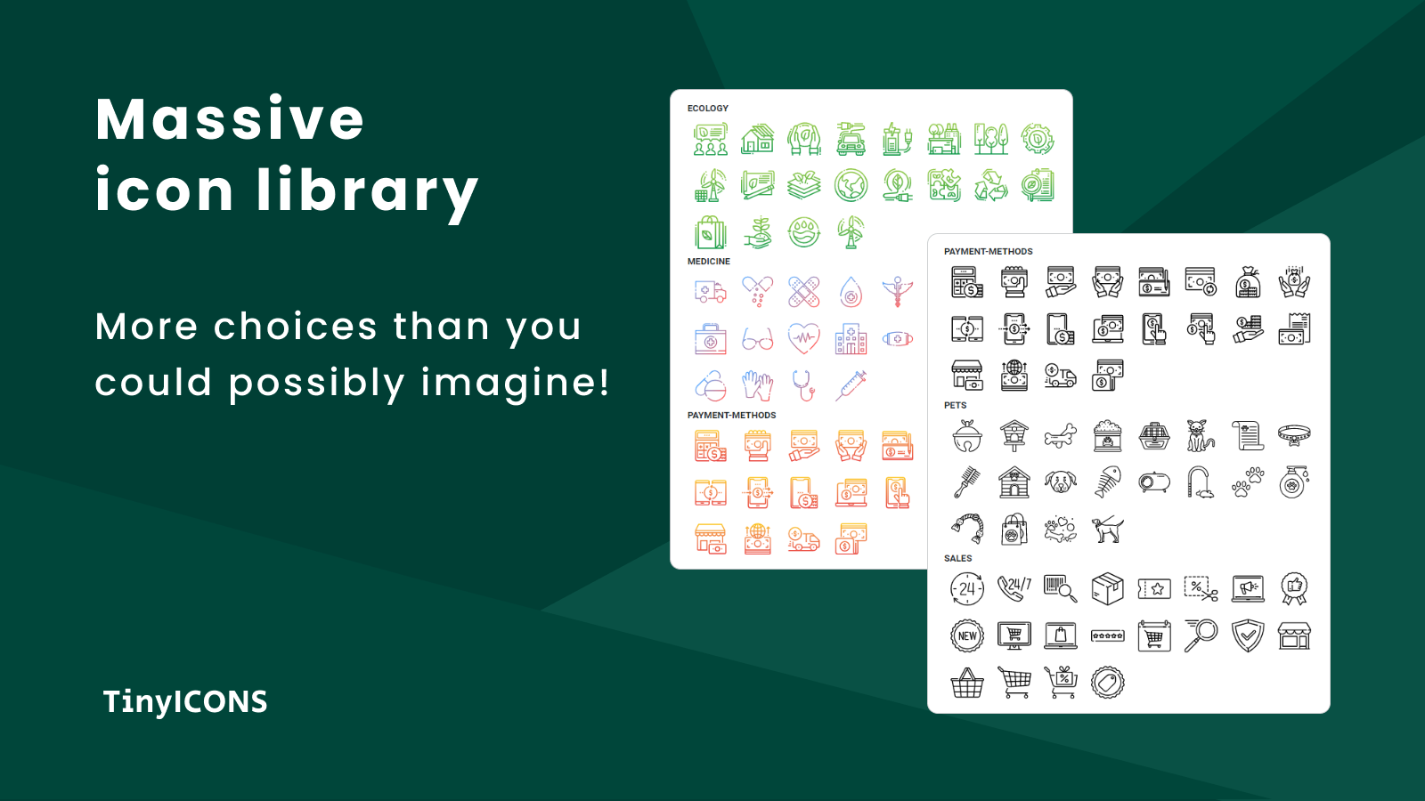 Massive icon and trust badge library