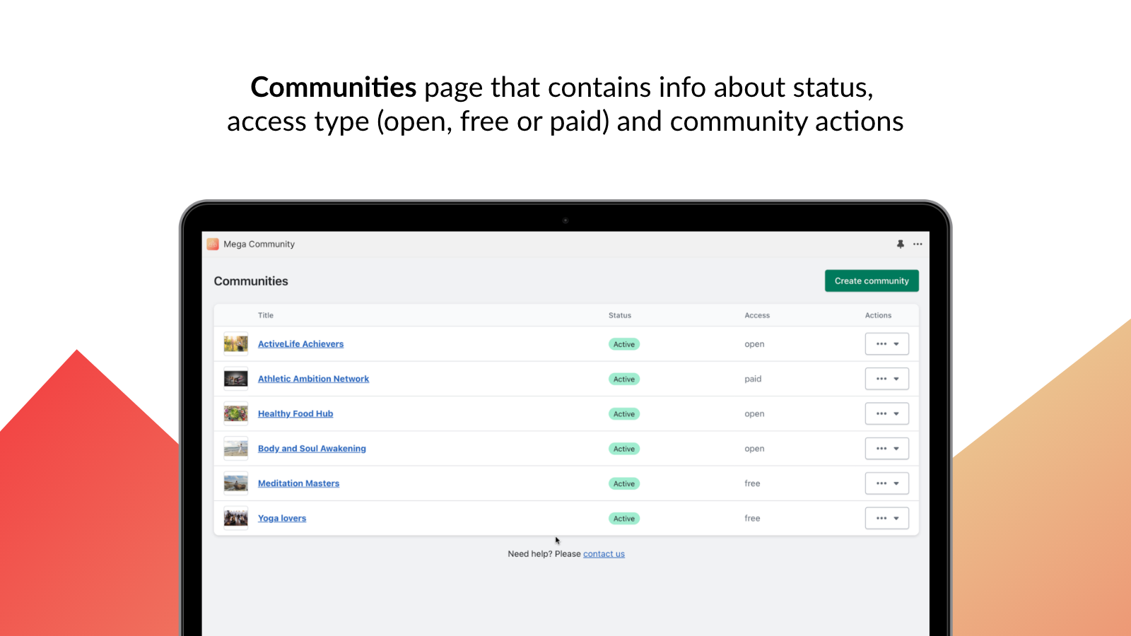 Mega Community for Shopify – Admin panel