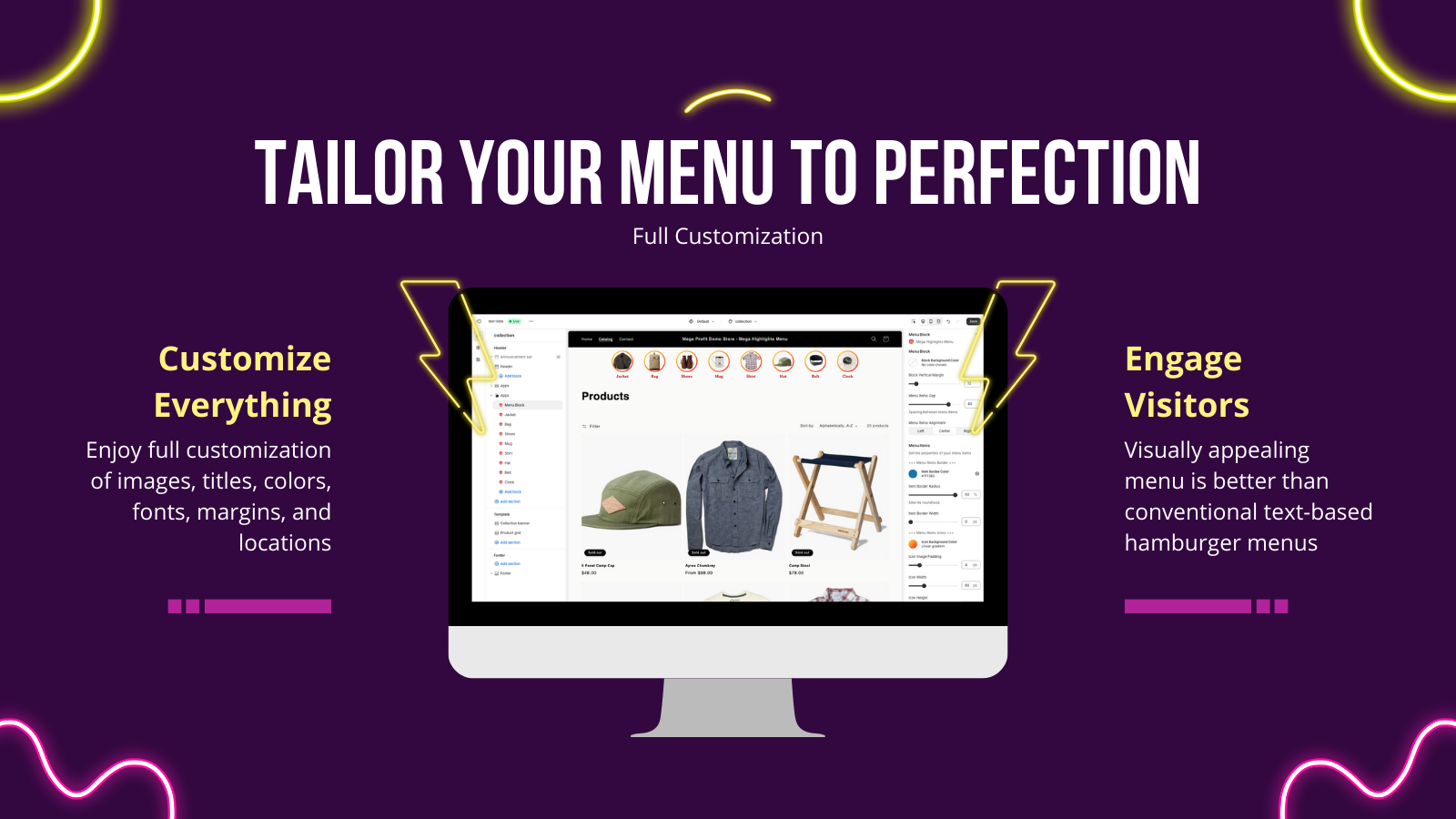 Mega Highlights Menu - Enhanced Visibility & Conversion