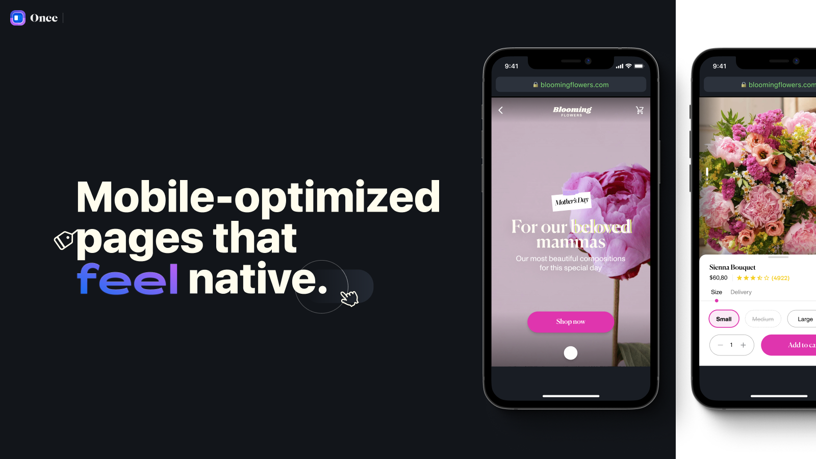 Mobile-optimized pages that feel native