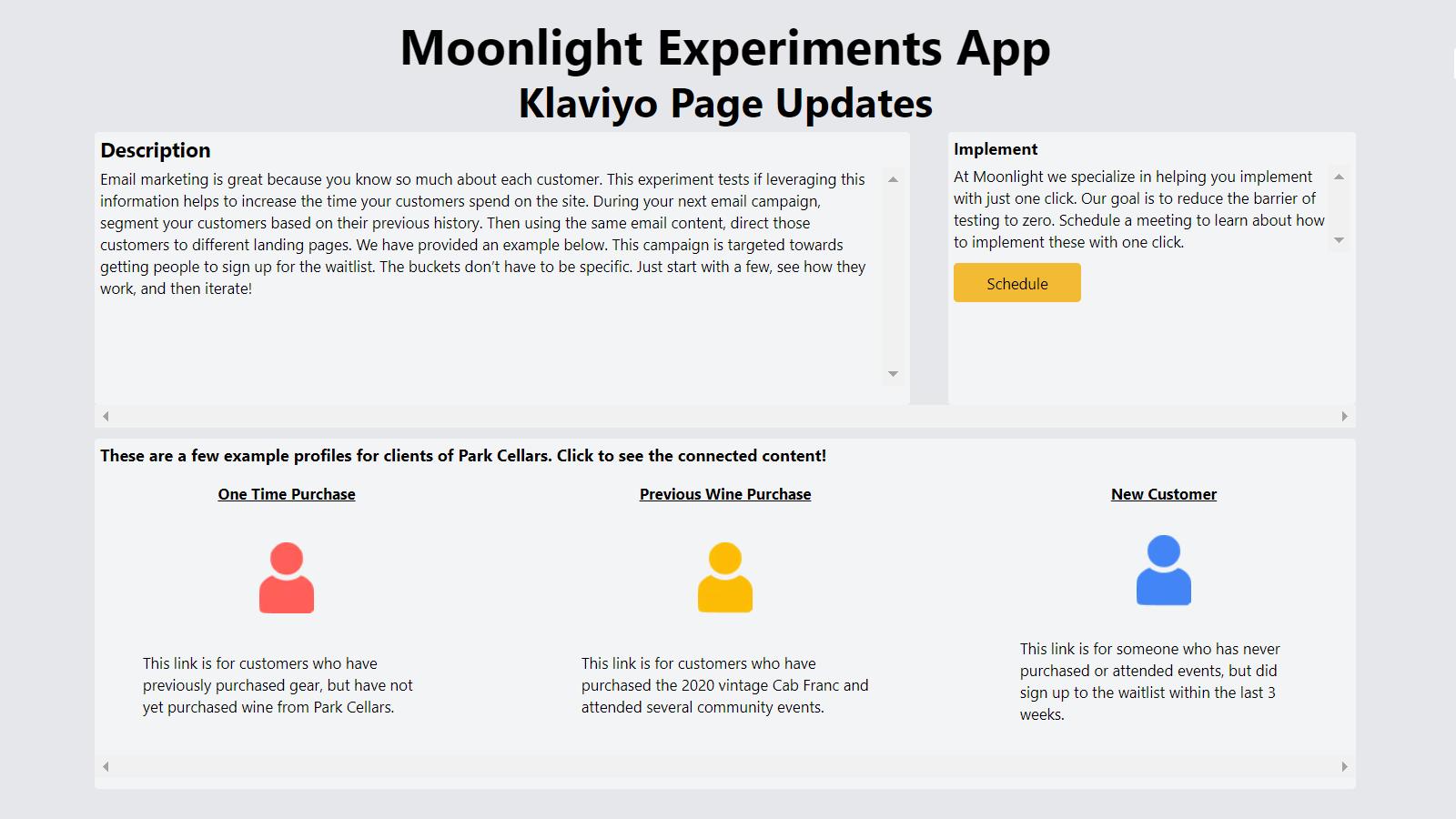 Moonlight Klaviyo Page Updates For Shopify