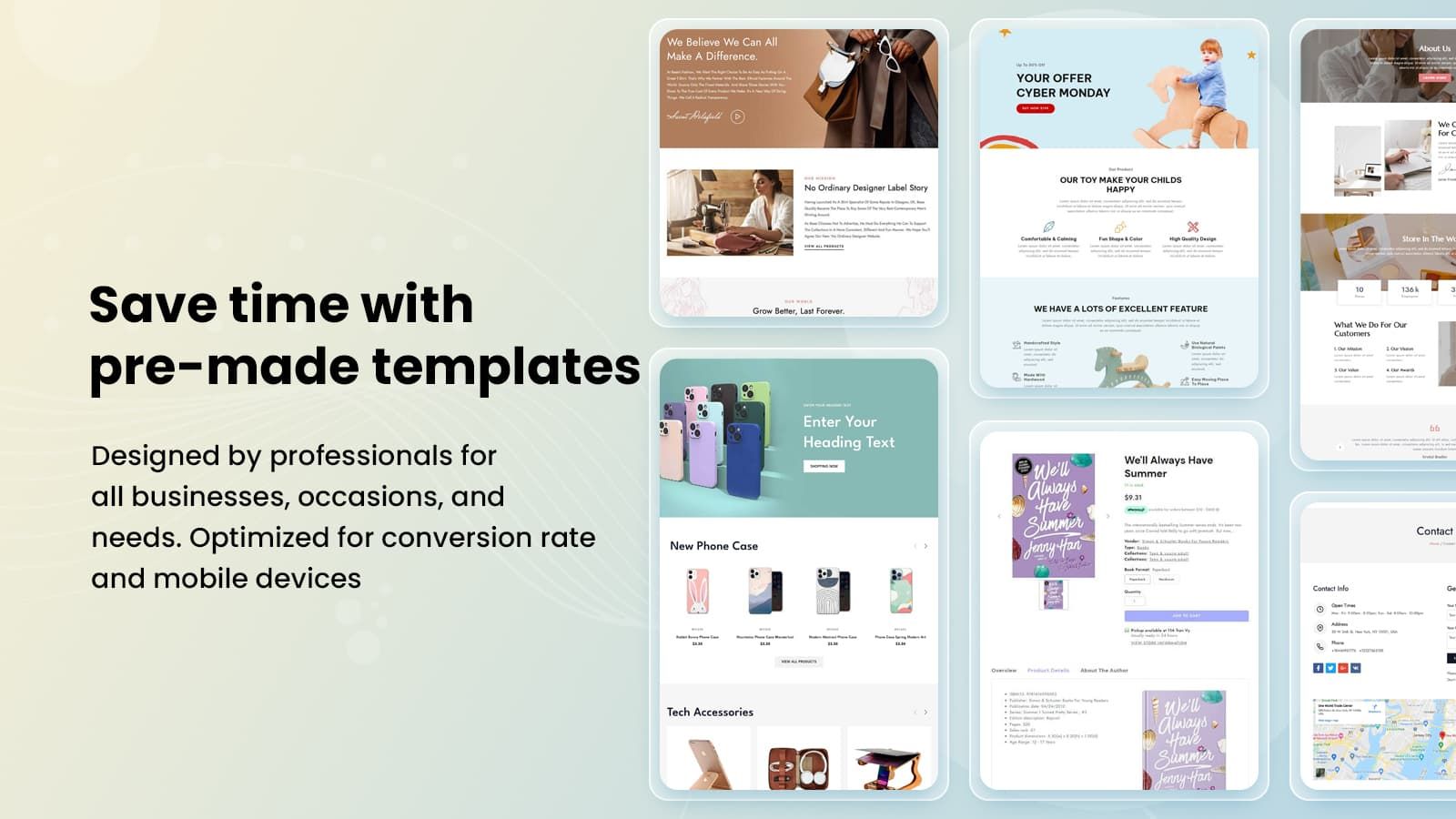 More than 400 high-converting templates and page layouts