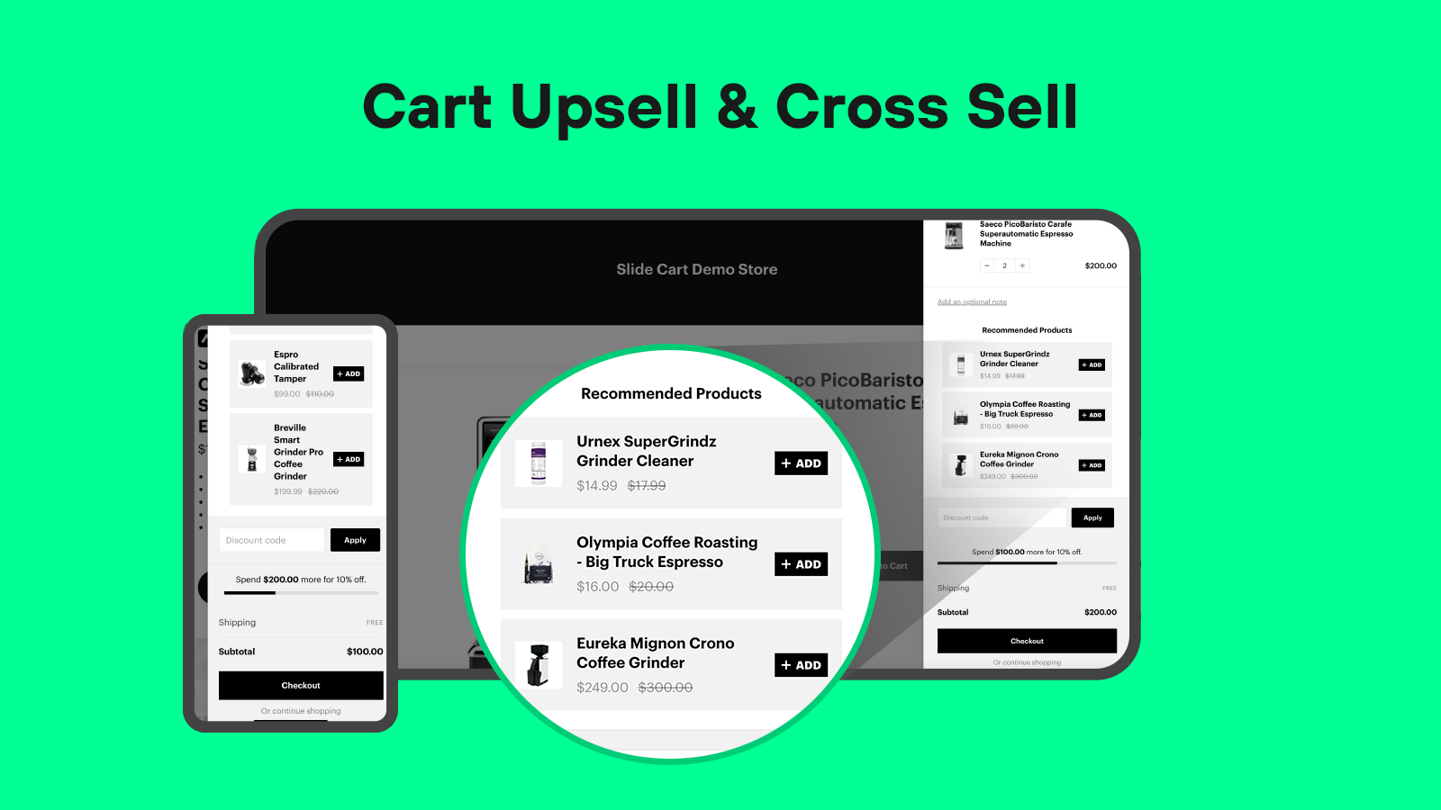 Multiple cart upsell & cross sell features for your cart drawer