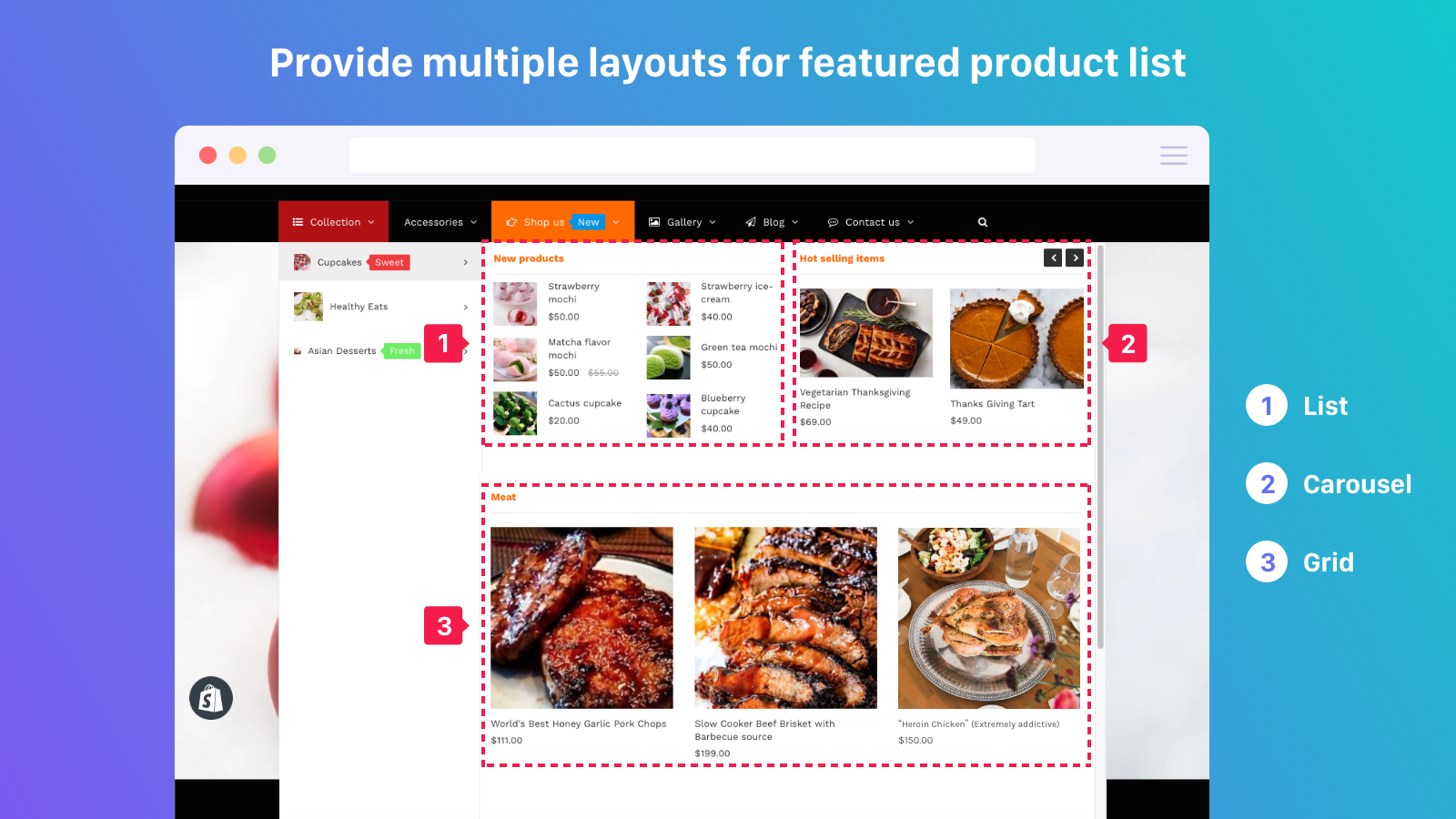 Multiple layouts for products in Mega Menu