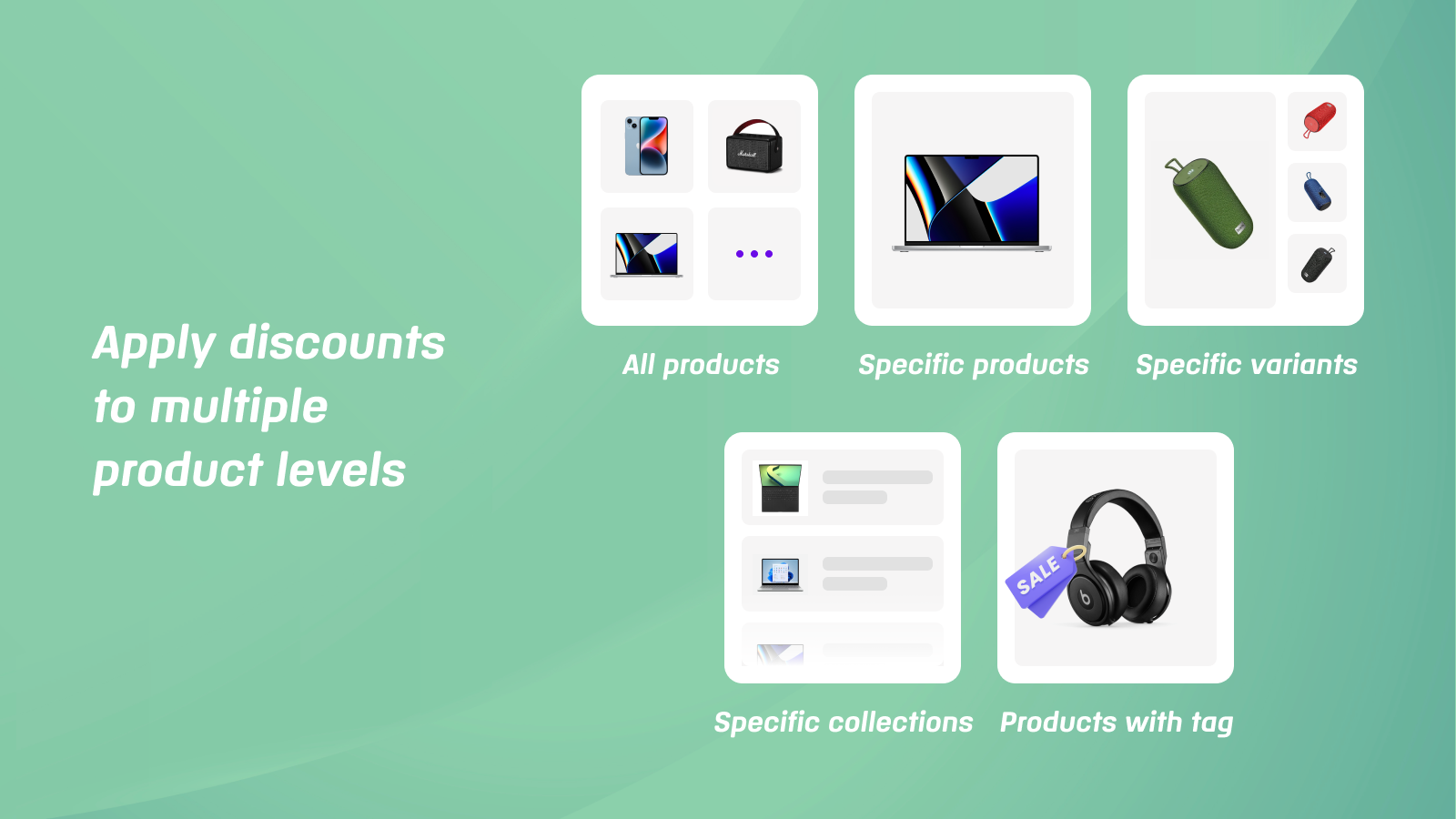  Multiple product levels to apply discount 