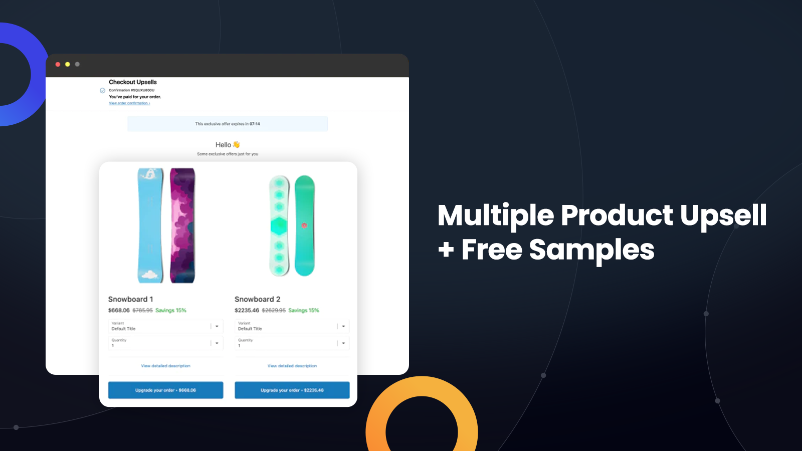 Multiple Product Upsell & Gift with Purchase