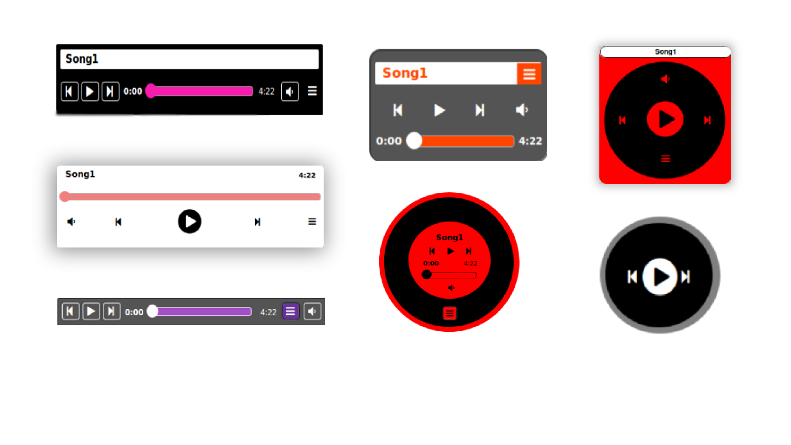 Music player themes