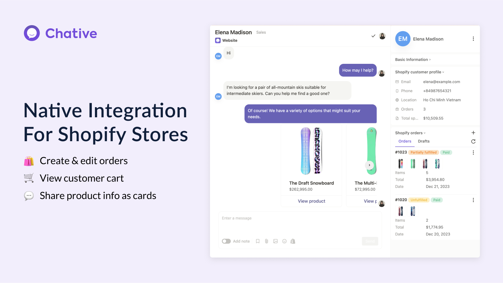 Native Integration For Shopify Stores