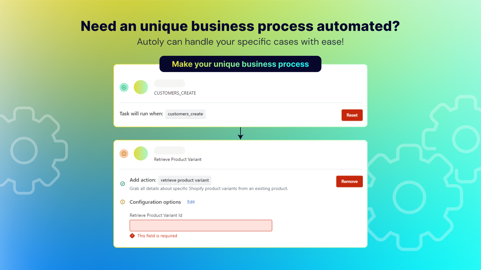 Need an unique business process automated