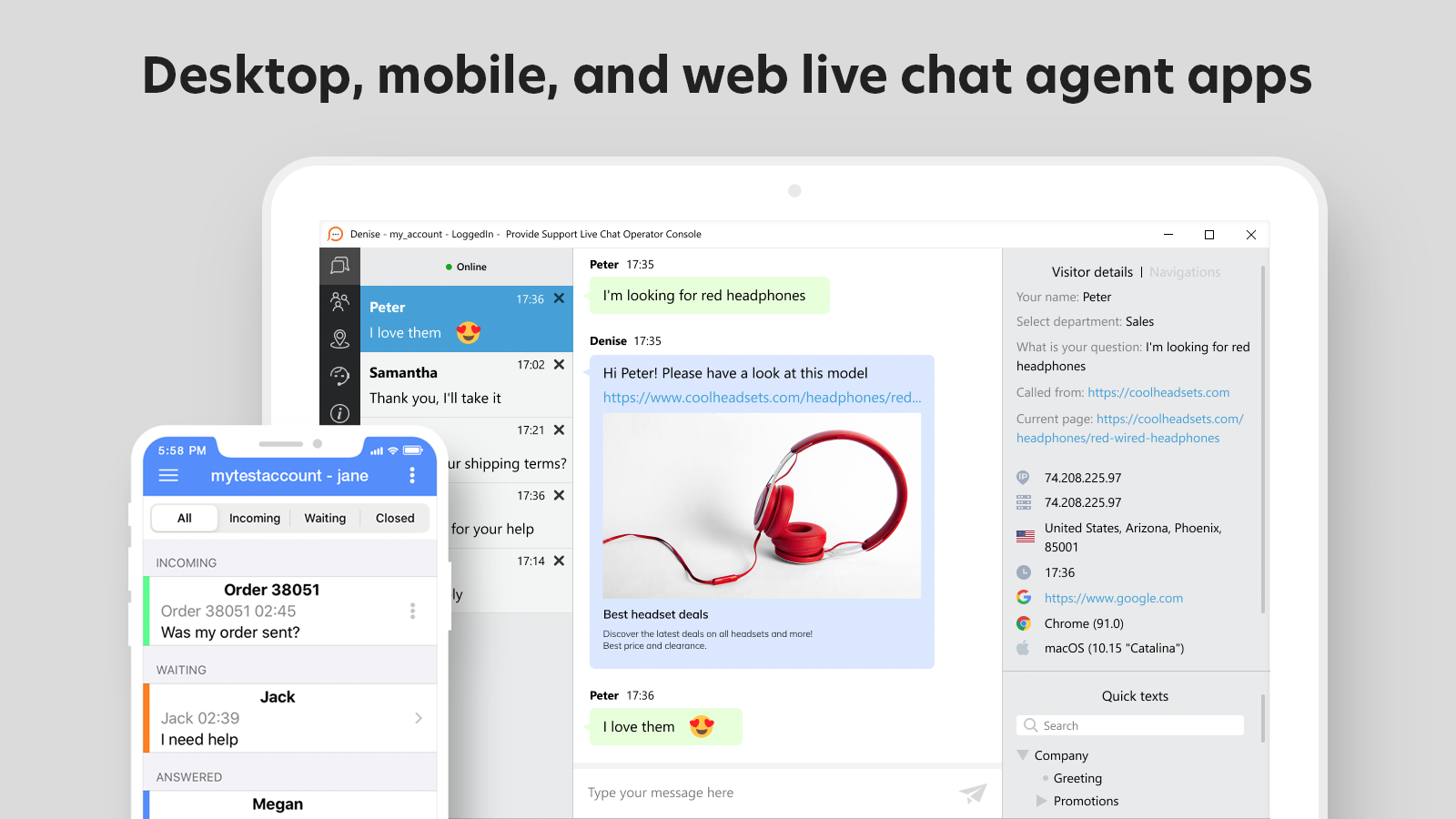 Never miss a chat using powerful live chat agent app