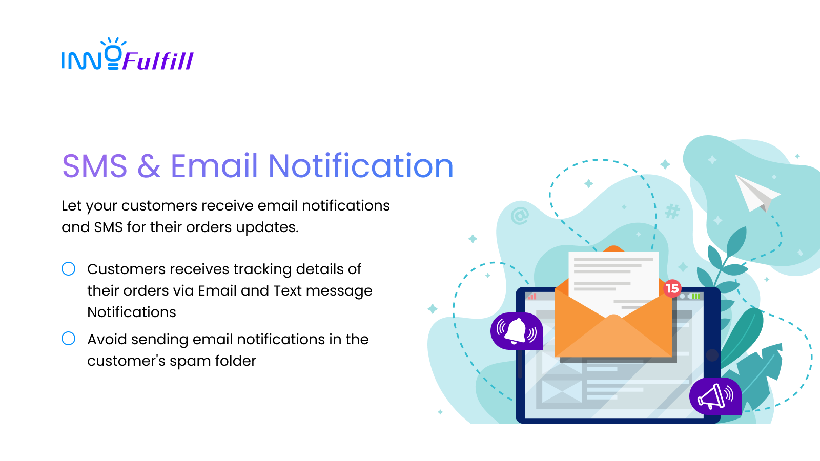 Notification - SMS and email real time notification 