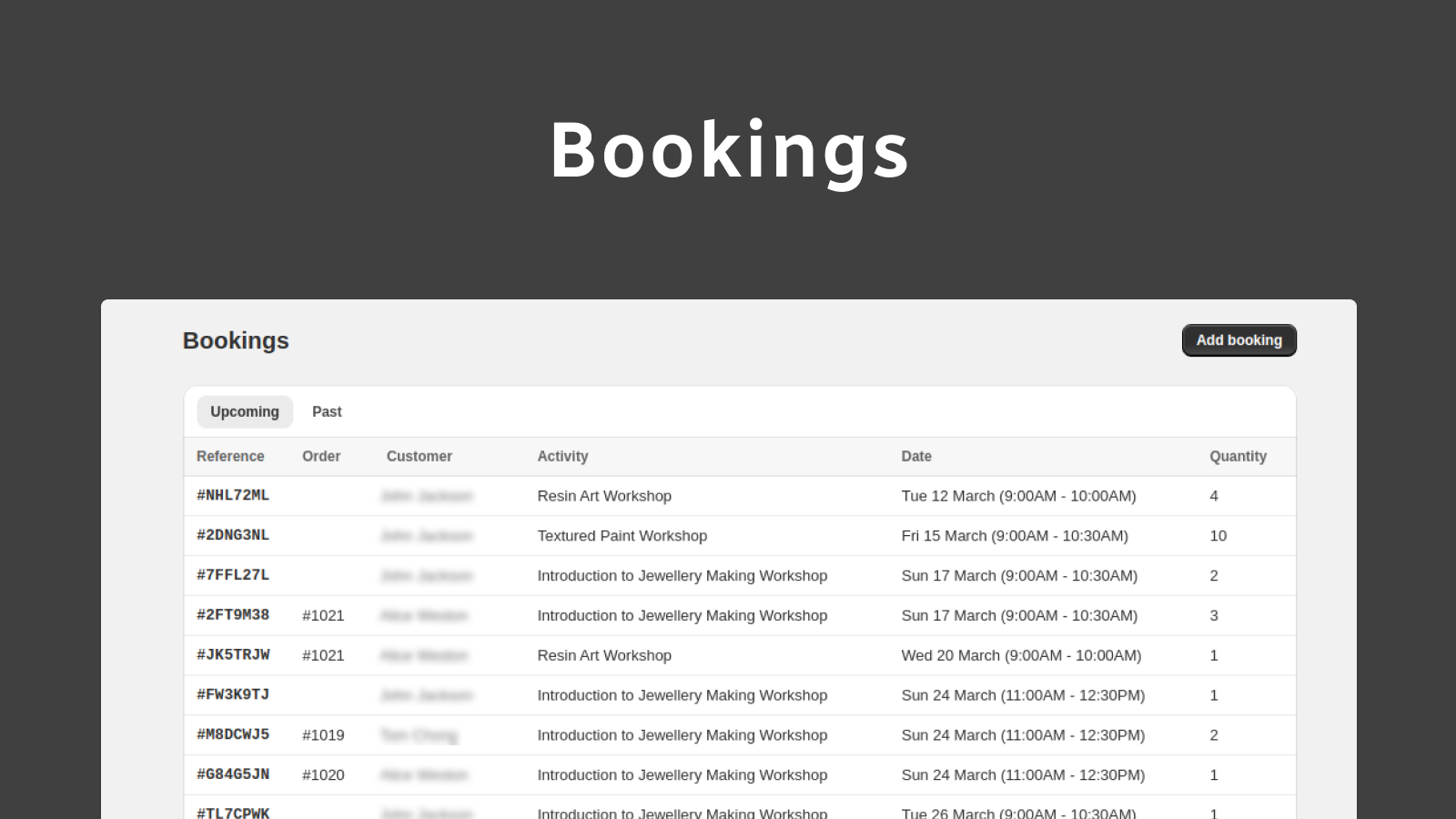 Numos Bookings - Bookings