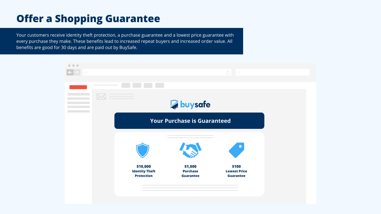 Offer a shopping guarantee to your customers