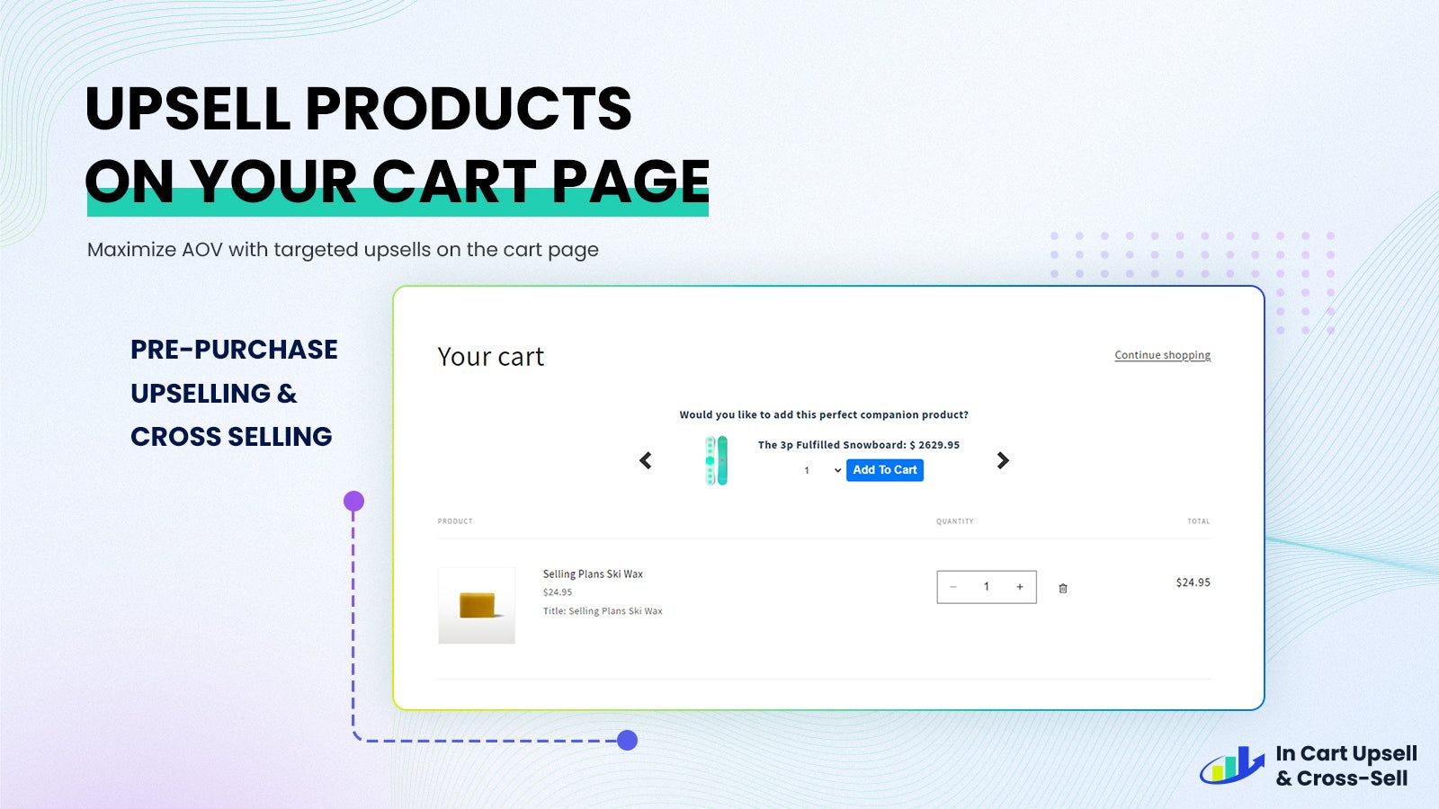 Offer upsells & cross sells on the cart page