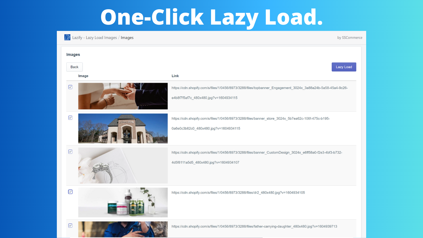 One-Click Lazy Load