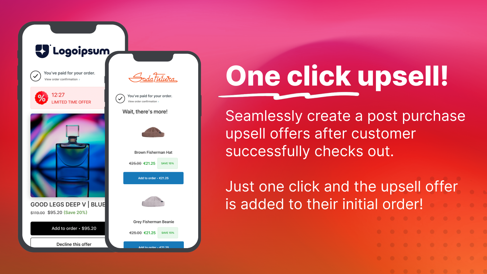 One click upsell!