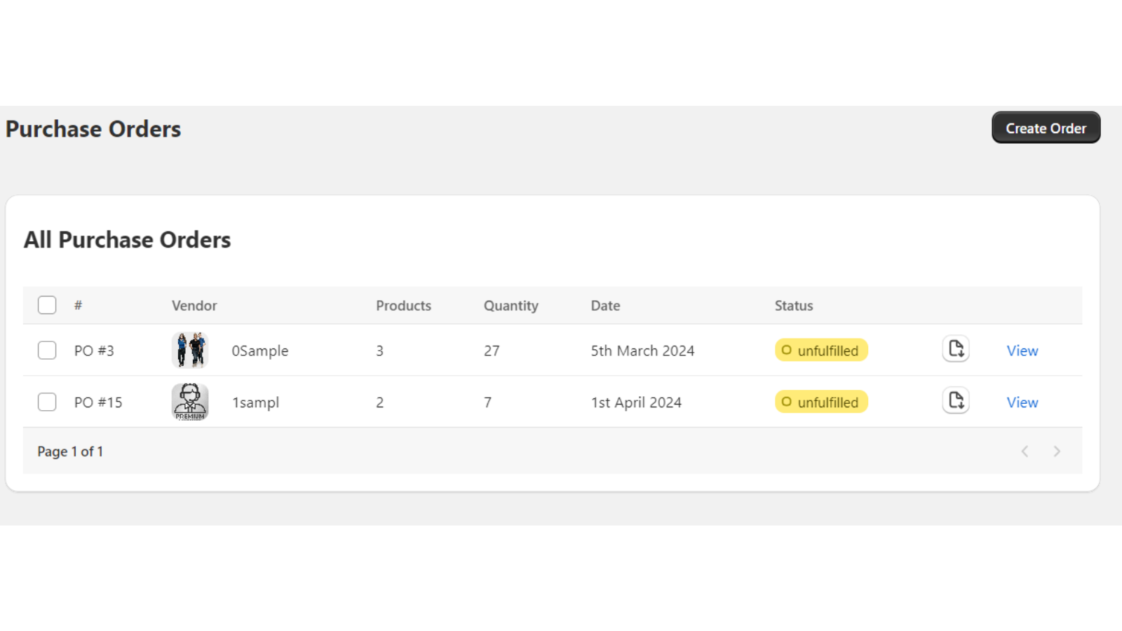 OptiSyncPro Purchase Order Generation