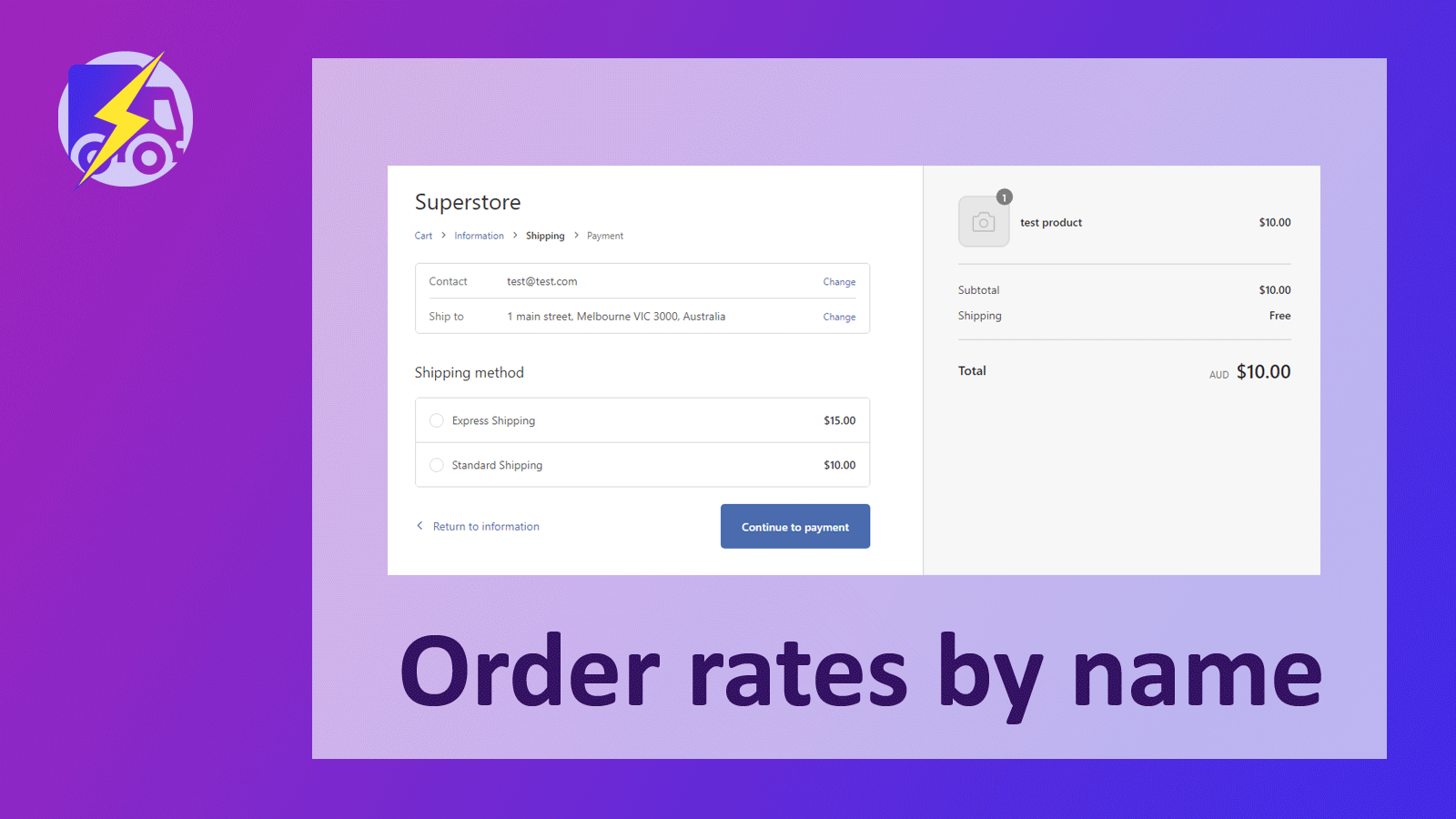 Order rates by name