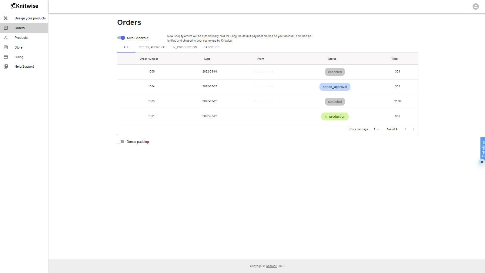 Order section --order management